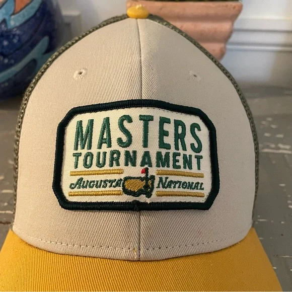 RARE Masters Tournament Trucker Hat - Augusta National Golf Logo, Yellow/Gray - Picture 5 of 10